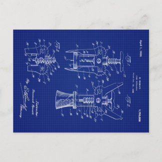 1930 Cork-Extraktor-Patent Feiertagspostkarte