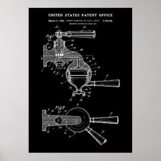 1930 ESPRESSO COFFEE MACHINE Patent Poster