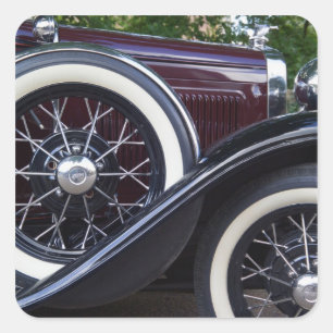 1930 Ford A Oldtimer Quadratischer Aufkleber