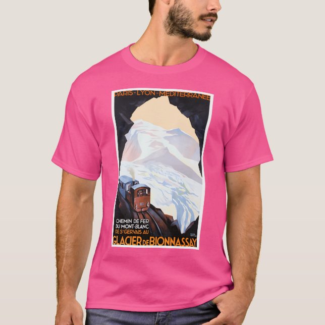 1930 France Glacier De Bionnassay Plm Travel Poste T-Shirt (Vorderseite)