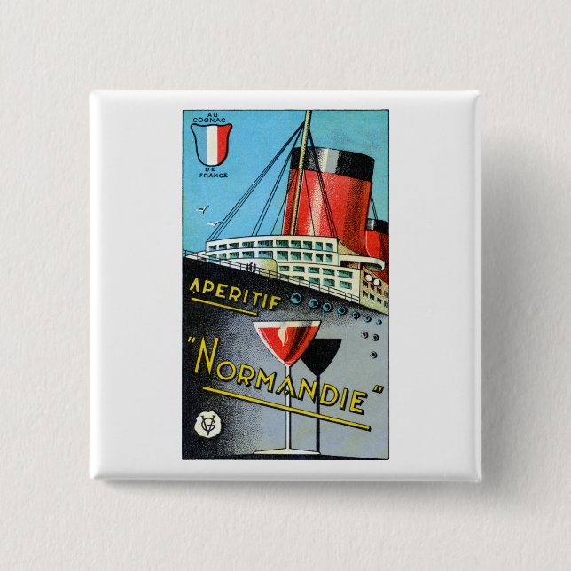 1930 Franzose Apertif Normandie Button (Vorderseite)