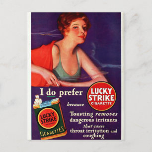 1930 Lucky Strike Postkarte