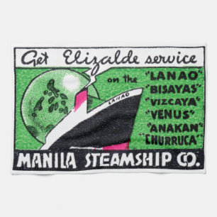 1930 Manila Dampfschifffahrtsgesellschaft Küchentuch