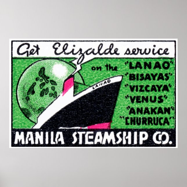 1930 Manila Steamship Company Poster (Vorne)