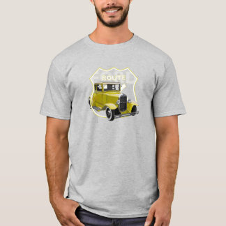 1930 Model A Gelbes Klassiker Hotrod Route66 T-Shi T-Shirt