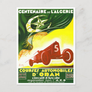 1930 Oran Grand Prix Veteranenrennen Postkarte