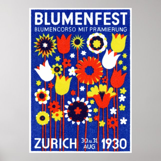 1930 Schweizer Blume Show Poster (Vorne)