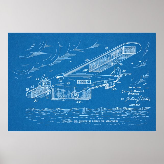 1930 Sicherheitspatentkunst Zeichnend Druck Poster (Vorne)