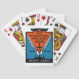 1930 St. Louis Luftfahrtausstellung Spielkarten