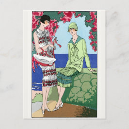 1930 Vintage Frauen in Tageskleider Postkarte