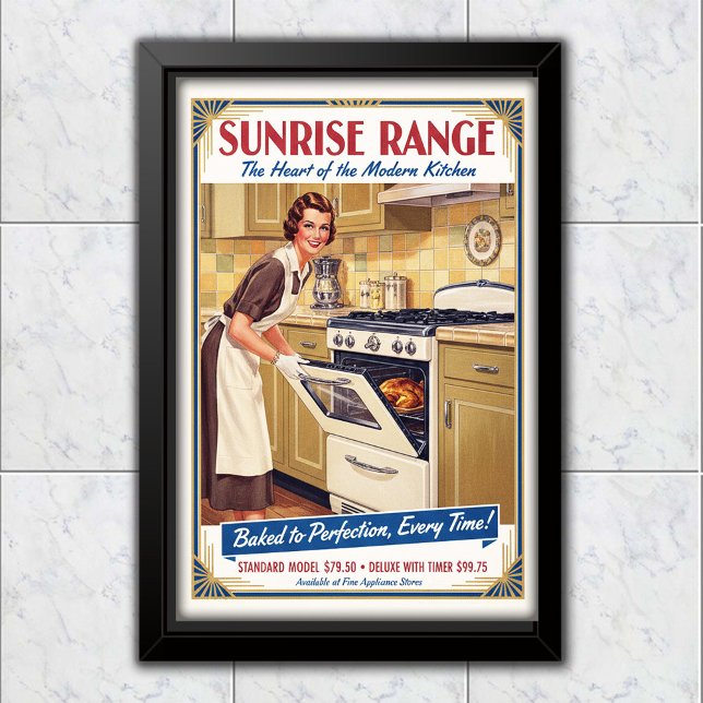 1930 Vintage Sunrise Range Ofenwerbung Poster (Von Creator hochgeladen)