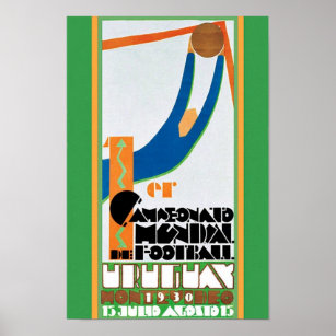1930 Vintage Weltmeisterschaft Fußball Poster Prin