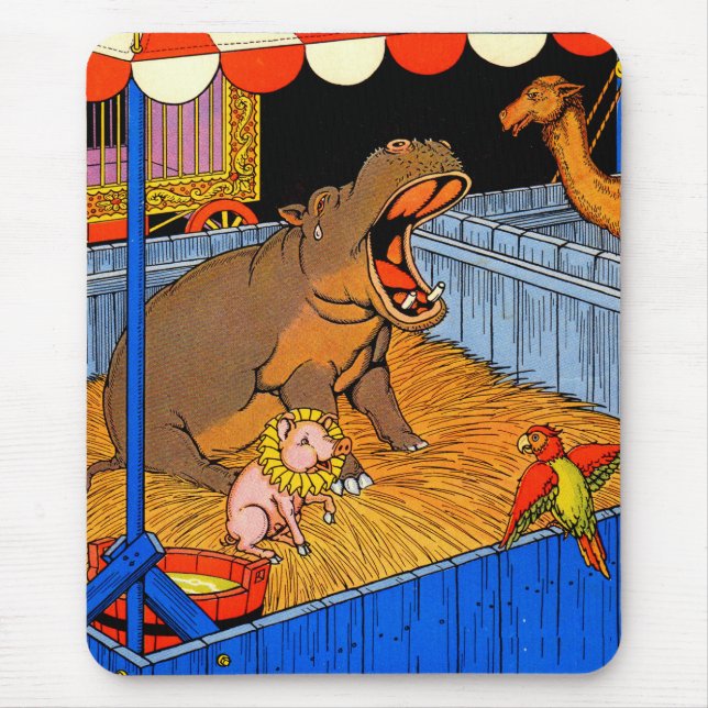1930 weinend Hippopotamus und Freunde Mousepad (Vorne)