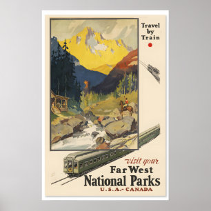 1930er Besuche der Nationalparks im fernen Westen Poster