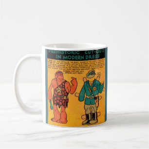 1930er Comic Strip Paper Puppe Royal Guard of Moo Kaffeetasse