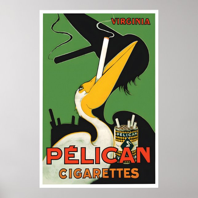 1930er französisches Zigarettenwerbungsposter Poster (Vorne)
