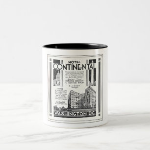 1930ER HOTELWERBUNG WASH. D.C. ZWEIFARBIGE TASSE