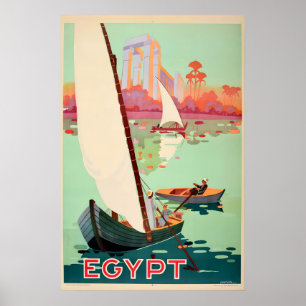 1930er Jahre „Ägypten“ Nil Vintage Style Reise Poster