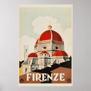1930er Jahre Firenze Florenz Italien Duomo im Vint Poster