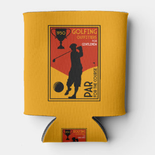 1930er Jahre Klassische Golf Art Print Dosenkühler