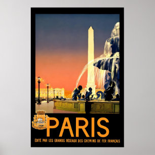1930er Jahre Paris Frankreich Concorde Vintage Rei Poster