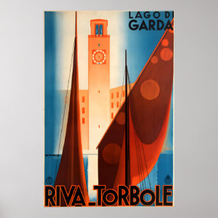 1930er Jahre “Riva - Torbole” Vintage Style Italie Poster