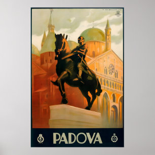 1930er Padova Italien Denkmal Gattamelata Statue Poster