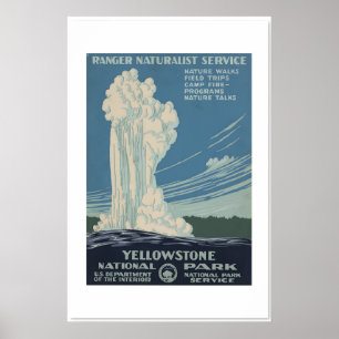 1930er Yellowstone National Park im Stil der WPA-E Poster
