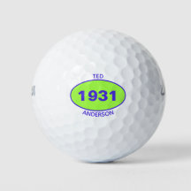 1931 90. Geburtstag Grün jedes Jahr Golf Balls