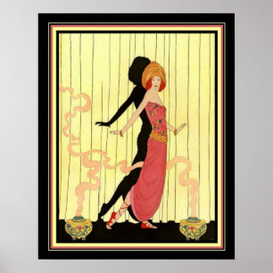 1931 Art-Deco "Dancer On Bühne" Print 16x20 Poster