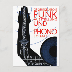 1931 Deutsche Radio- und MusikExpo Postkarte