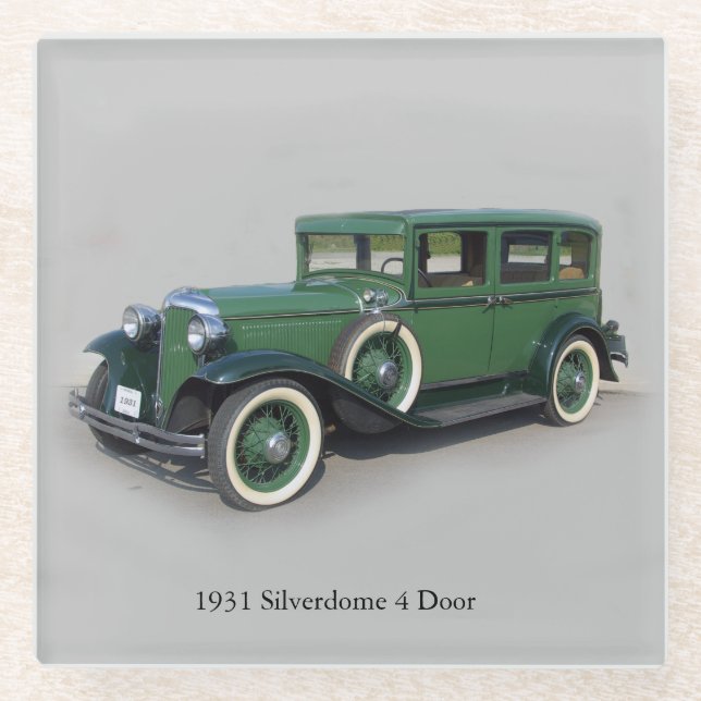 1931 Silverdome 4 Door Glas Untersetzer (Vorderseite)