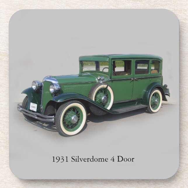 1931 Silverdome 4 Door Set von 6 Untersetzer (Vorderseite)