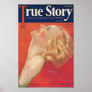 1931 True Story Vintage-Magazin-Cover Art Déco Poster