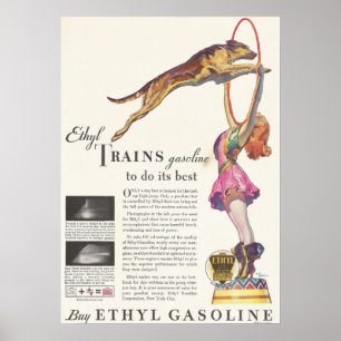1932 Anzeige für Ethyl Gas Poster