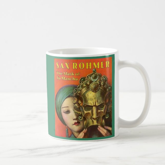 1932 Die Maske der Fu-Manchu-Abdeckung drucken Kaffeetasse (Rechts)