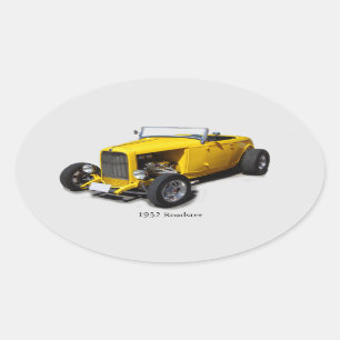 1932 Roadster-Aufkleber Ovaler Aufkleber