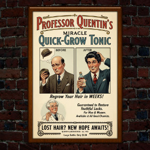 1932 Vintage Haar-Schnellwachstums-Tonic Werbung Poster