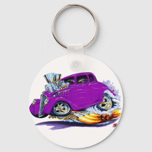 1933-36 Willys Lila Car Schlüsselanhänger (Vorderseite)