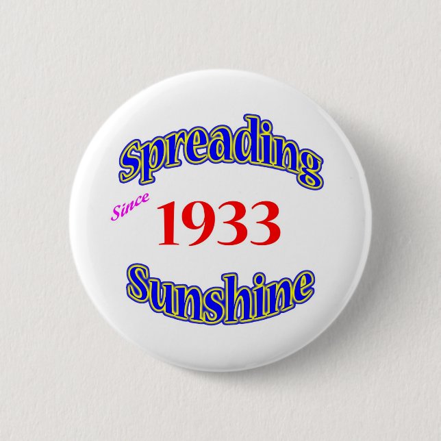 1933 ausgebreiteter Sonnenschein Button (Vorderseite)
