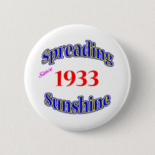1933 ausgebreiteter Sonnenschein Button