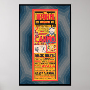 1933 BROADSIDE-WERBUNG FÜR ZAUBERKÜNSTLER USW. POSTER