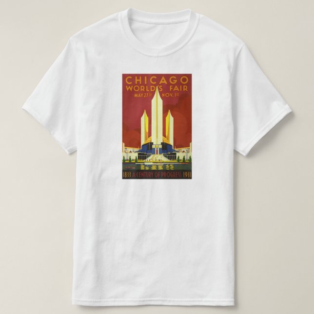 1933 Century of Progress World Fair, Chicago, IL T-Shirt (Design vorne)