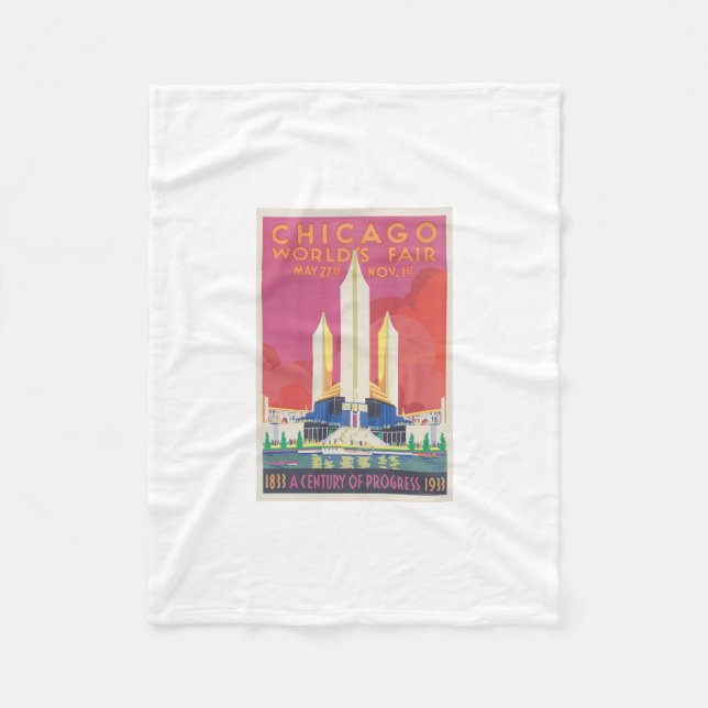 1933 Chicago World's Fair Blanket Fleecedecke (Vorderseite)