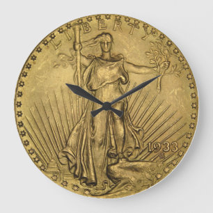 1933 Double Eagle Gold Coin Große Wanduhr