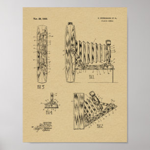 1933 Faltkamera Patent Art Zeichnend Druck Poster