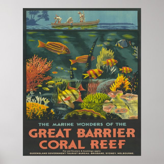 1933 Great Barrier Coral Reef  travel poster (Vorne)