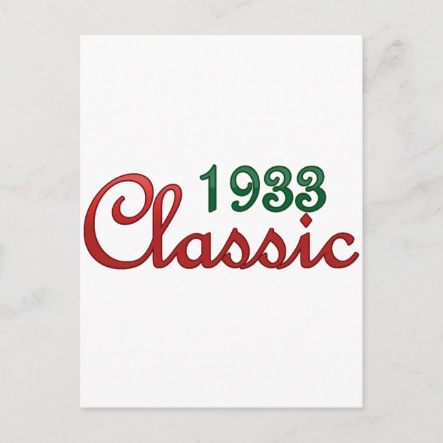 1933 Klassiker Postkarte (Vorderseite)
