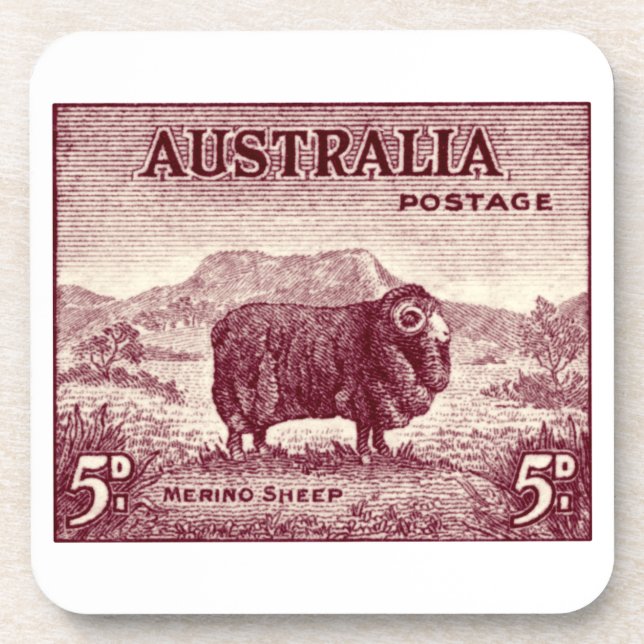 1934 Australian Merino Sheep Untersetzer (Vorderseite)