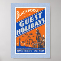 1934 BLACKPOOL UK POSTER BRIEFMARKE